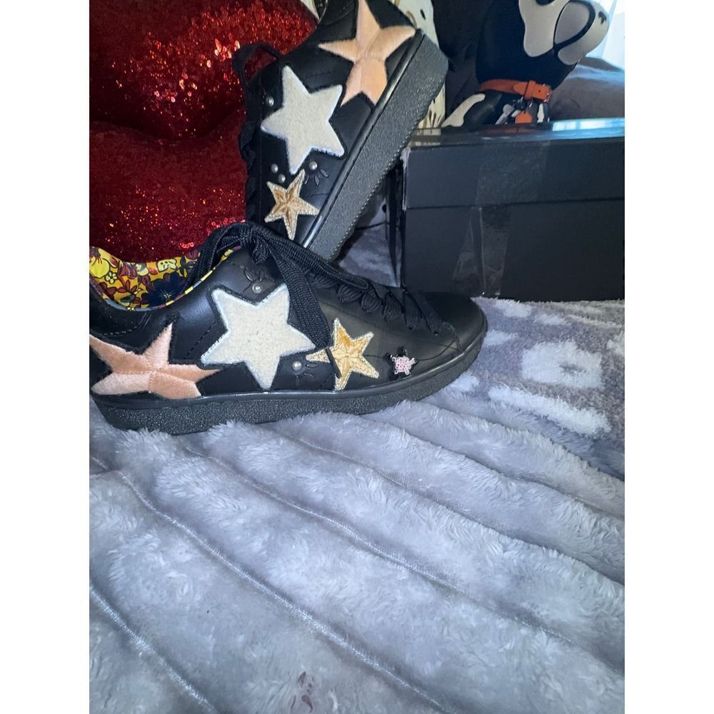 Coach c101 sherpa stars leather sneakers 9 womens